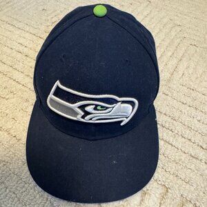 Seattle Seahawks Blue Fitted Hat, 7 1/4